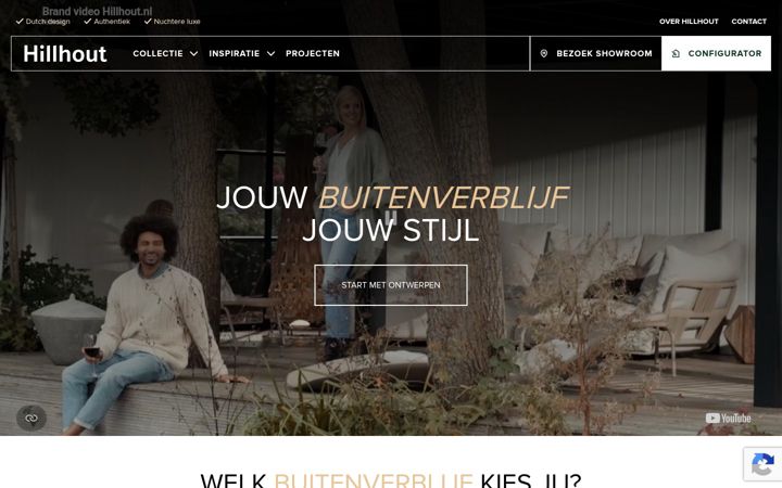 Screenshot of hillhout.nl
