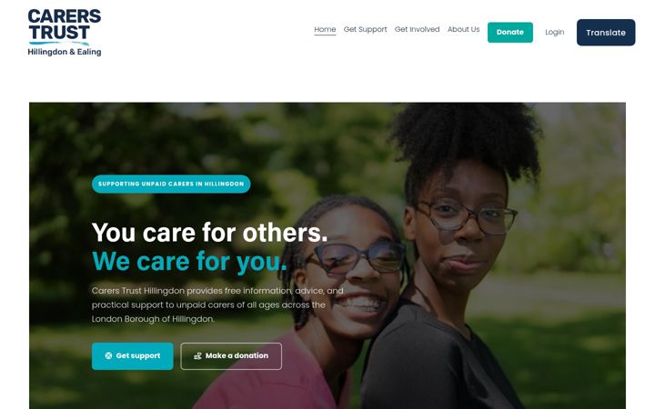 Screenshot of hillingdoncarers.org.uk