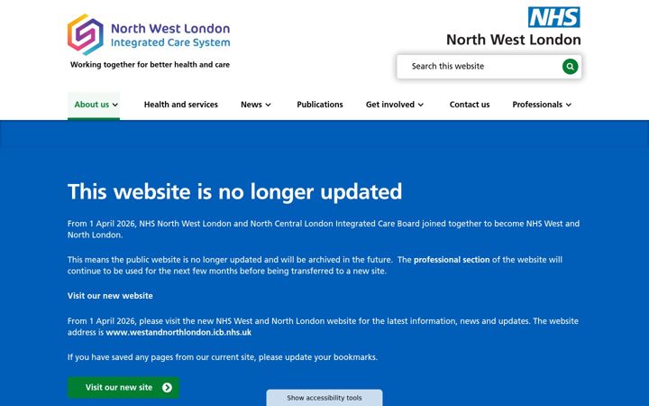 Screenshot of hillingdonhcp.nhs.uk