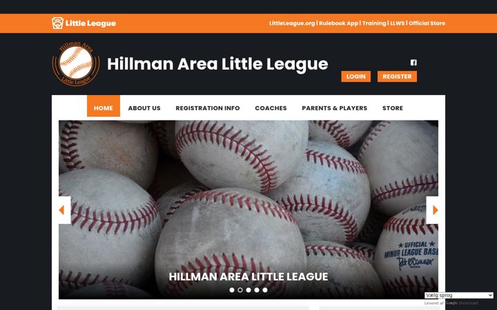 Capture d'écran de hillmanarealittleleague.org
