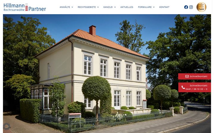 Screenshot of hillmann-partner.de