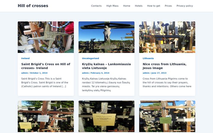 Screenshot of hillofcrosses.com