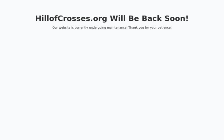 Screenshot of hillofcrosses.org