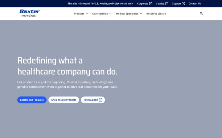 Screenshot of hillrom.com
