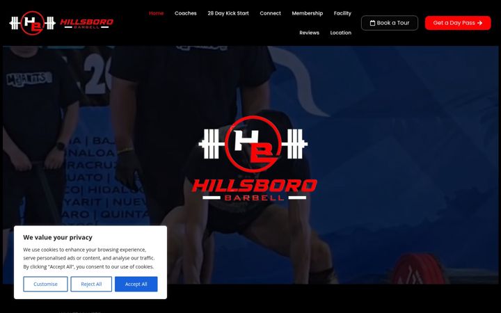 Screenshot of hillsboropowerlifting.com
