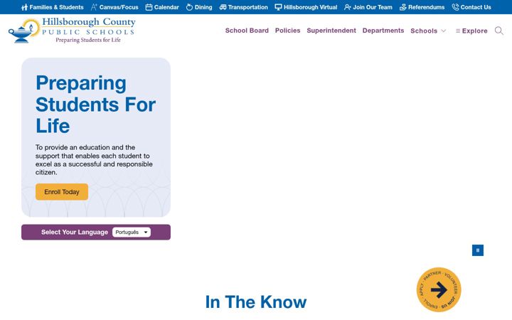 Screenshot of hillsboroughschools.org