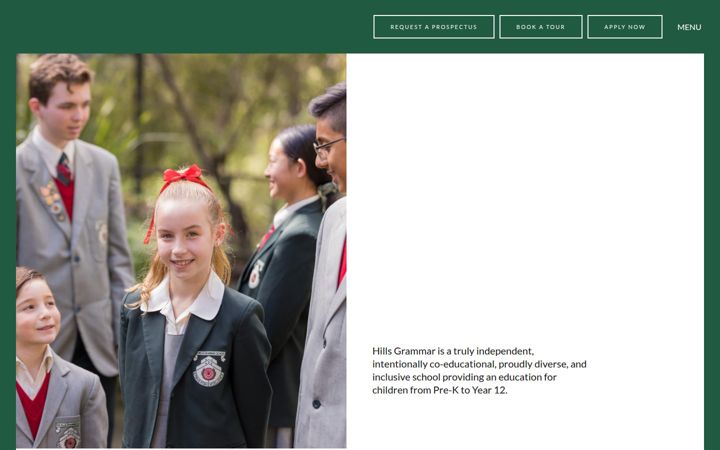 Screenshot of hillsgrammar.nsw.edu.au