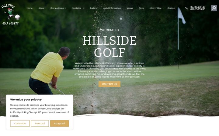 Screenshot of hillsidegolfsociety.co.uk