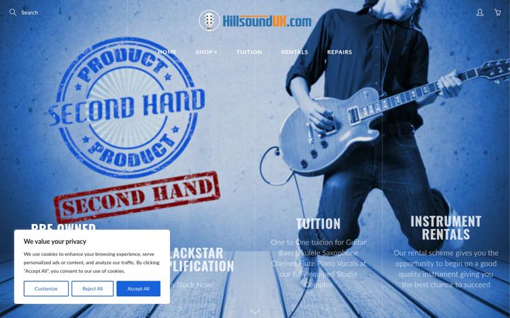 Screenshot of hillsounduk.com