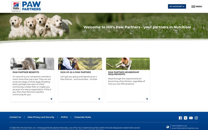 Screenshot of hillspawpartners.co.za
