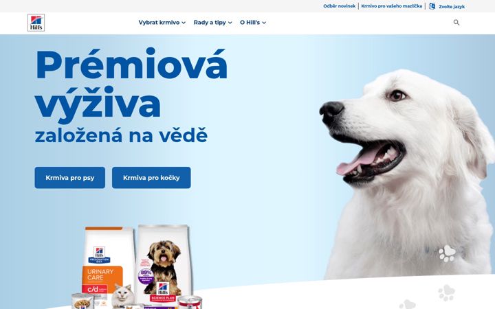 Screenshot of hillspet.cz