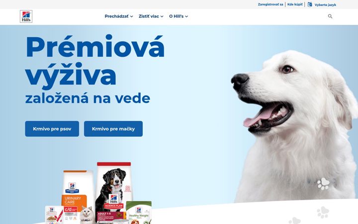 Screenshot of hillspet.sk