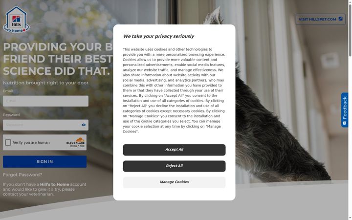 Screenshot of hillstohome.com