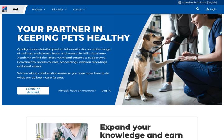 Screenshot of hillsvet.ae