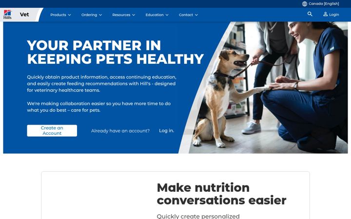 Screenshot of hillsvet.ca