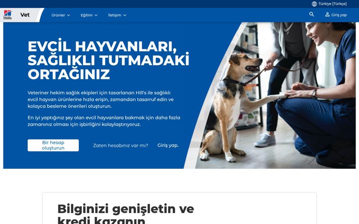 Screenshot of hillsvet.com.tr