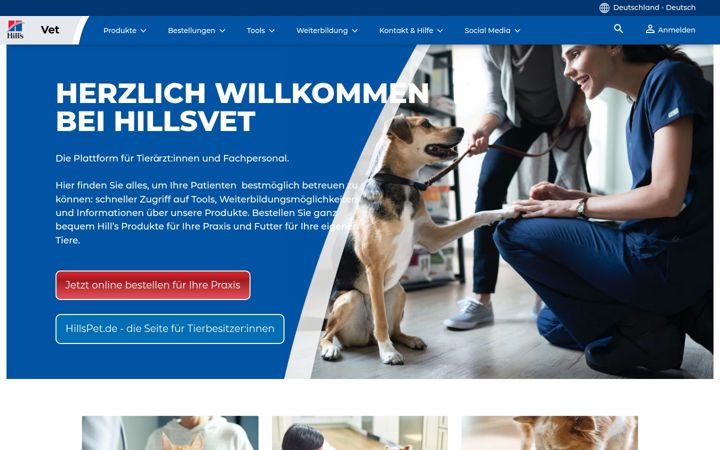 Screenshot of hillsvet.de