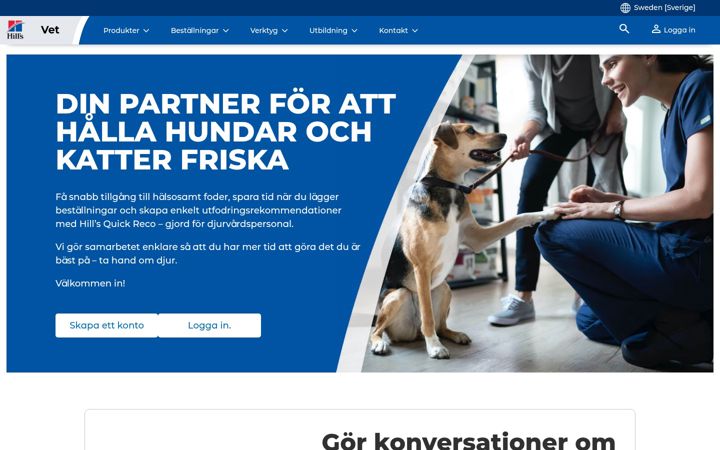 Screenshot of hillsvet.se