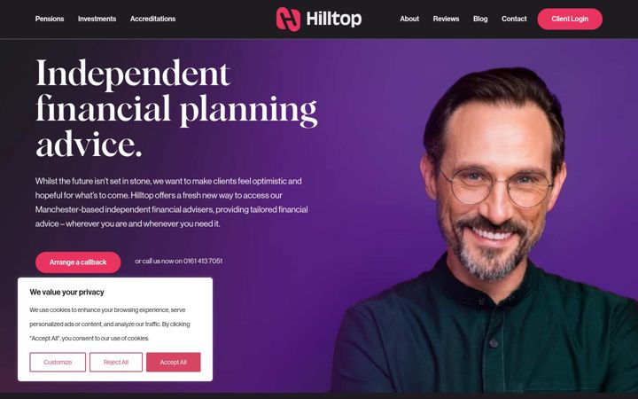 Screenshot of hilltopfinance.co.uk