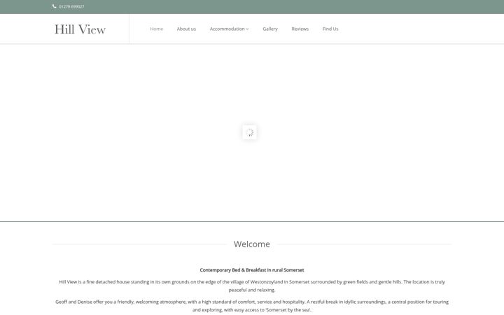 Screenshot of hillviewbandb.co.uk