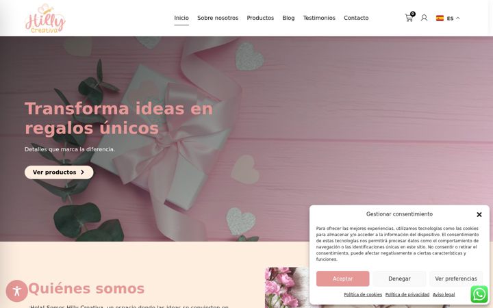 Screenshot of hillycreativa.com
