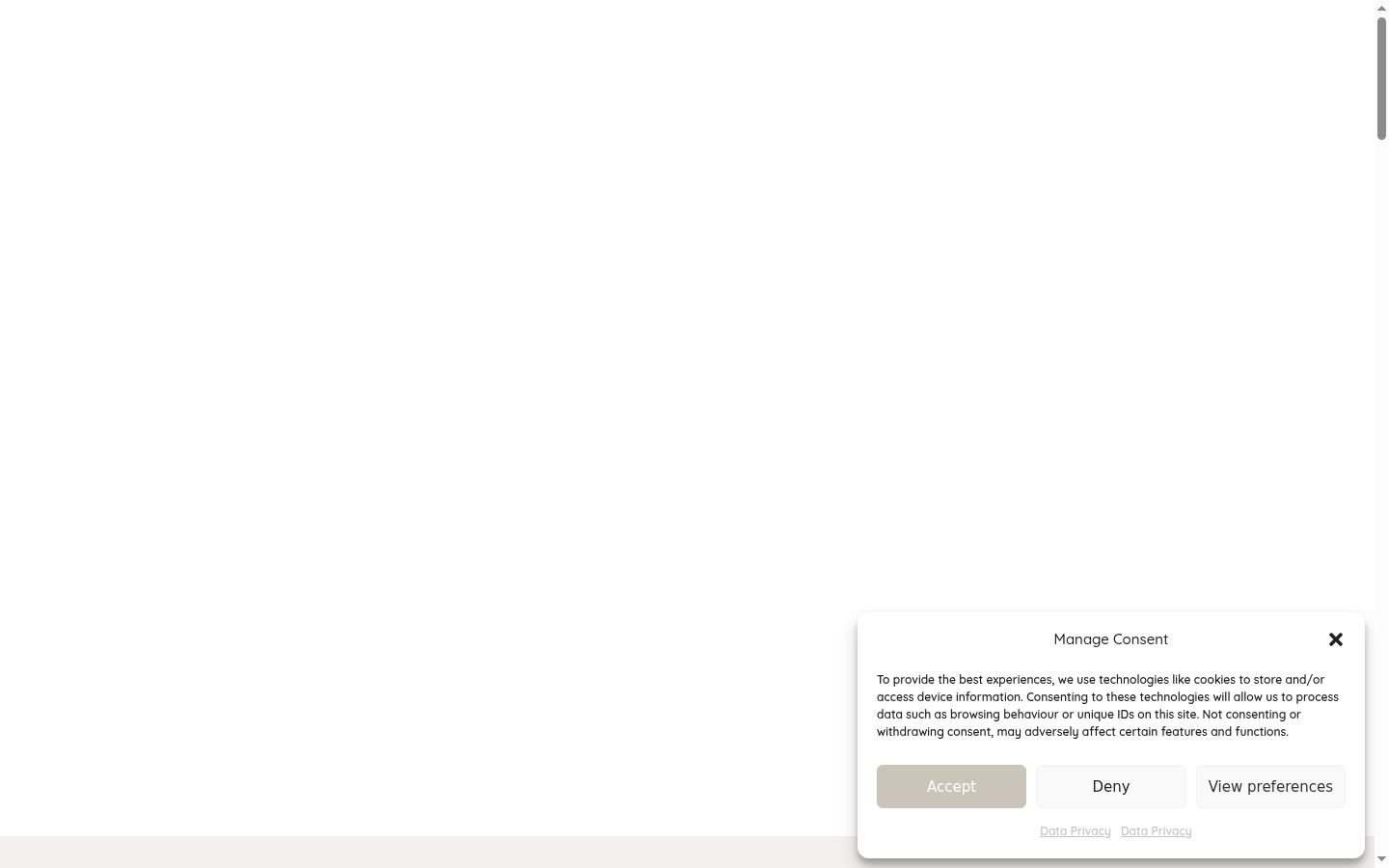Screenshot del banner di consenso mostrato prima di qualsiasi interazione