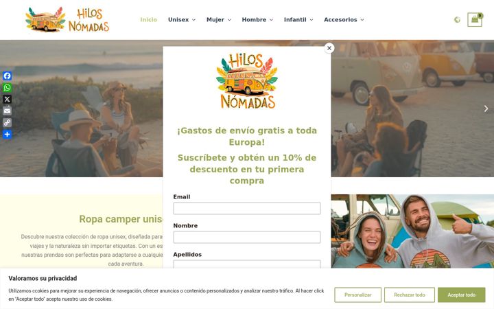 Screenshot of hilosnomadas.com