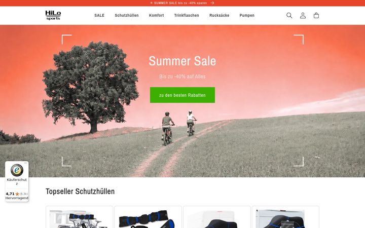 Screenshot of hilosports.de