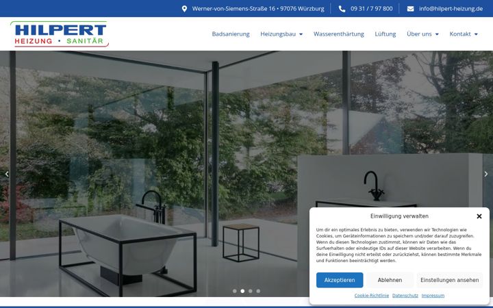 Screenshot of hilpert-heizung.de