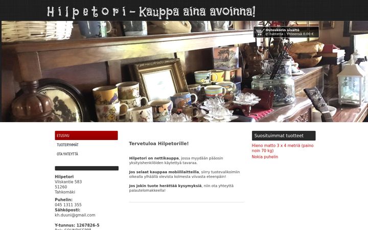 Screenshot of hilpetori.fi