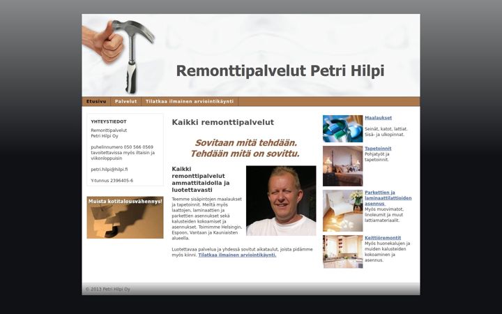 Screenshot of hilpi.fi