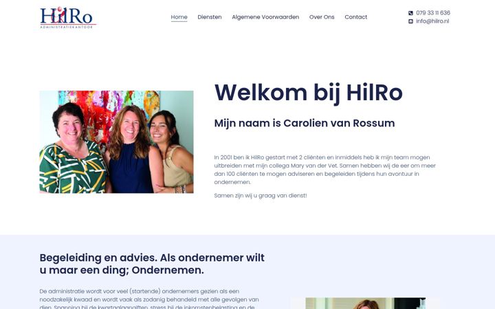 Screenshot of hilro.nl