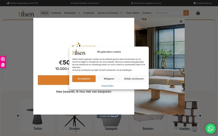 Screenshot ta' hilsen.nl