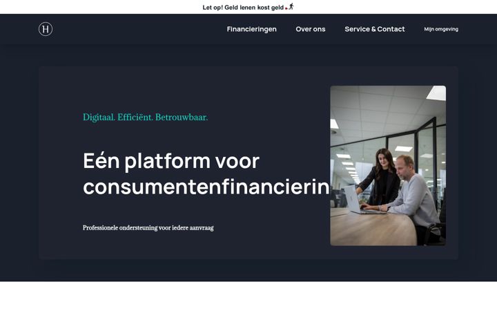 Screenshot of hiltermannconsumentenfinancieringen.nl