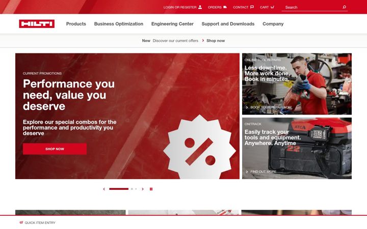 Screenshot of hilti.ae