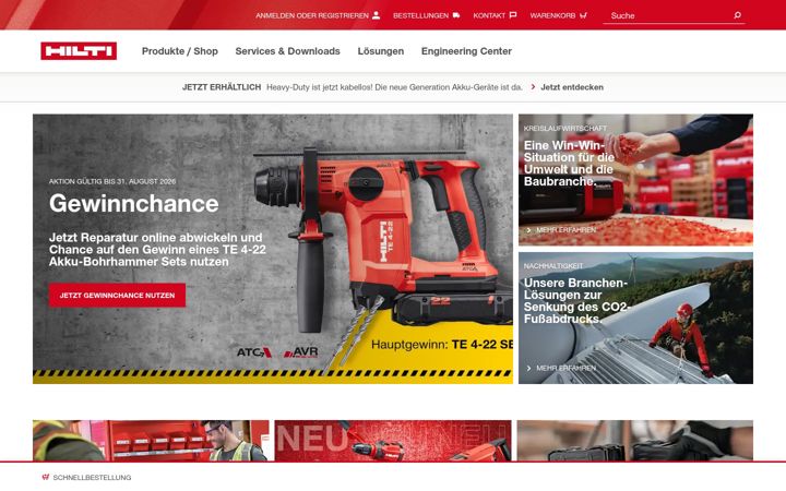 Screenshot of hilti.at