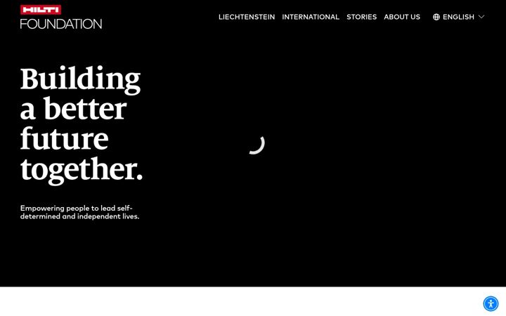 Screenshot of hiltifoundation.org
