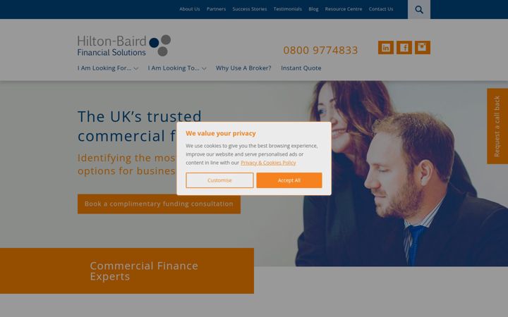 Screenshot of hiltonbairdfinancial.co.uk