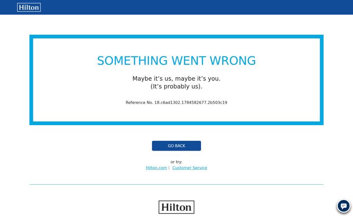 Screenshot of hiltonhonors.com