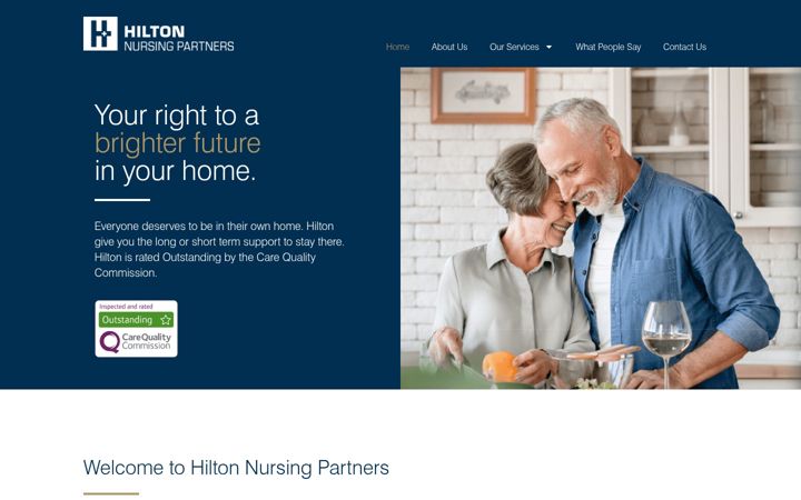 Screenshot of hiltonnursingpartners.org.uk