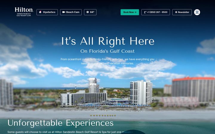 Screenshot of hiltonsandestinbeach.com