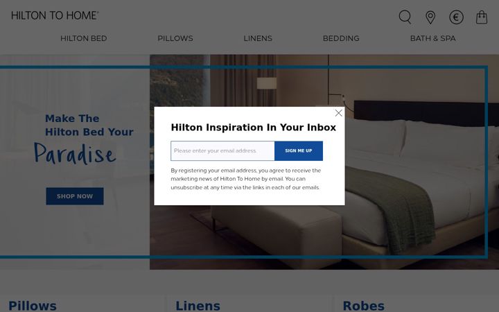 Screenshot of hiltontohome.com