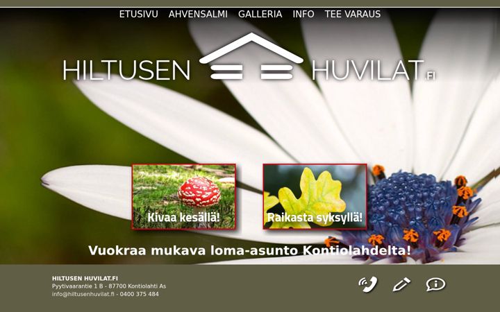 Screenshot of hiltusenhuvilat.fi