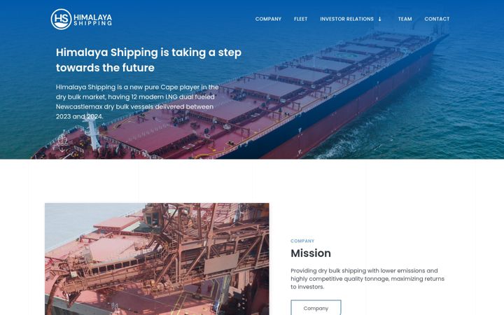 Screenshot of himalaya-shipping.com