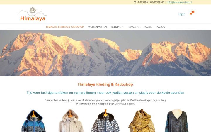 Screenshot of himalaya-shop.nl