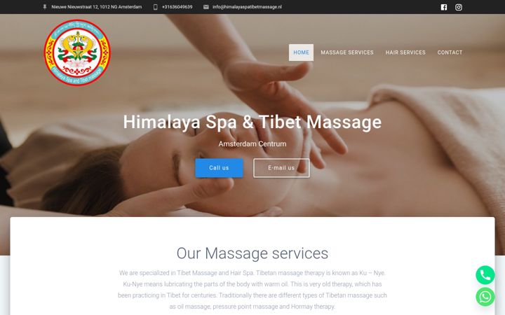 Screenshot of himalayaspatibetmassage.nl