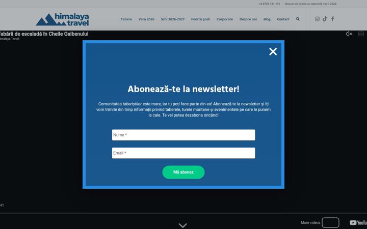 Screenshot of himalayatravel.ro
