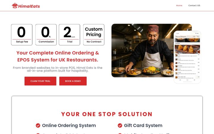 Screenshot of himaleats.co.uk