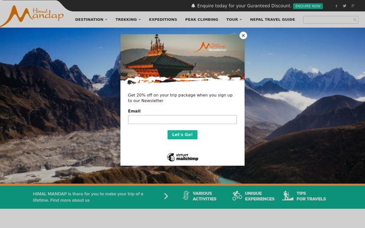 Screenshot of himalmandaptreks.com