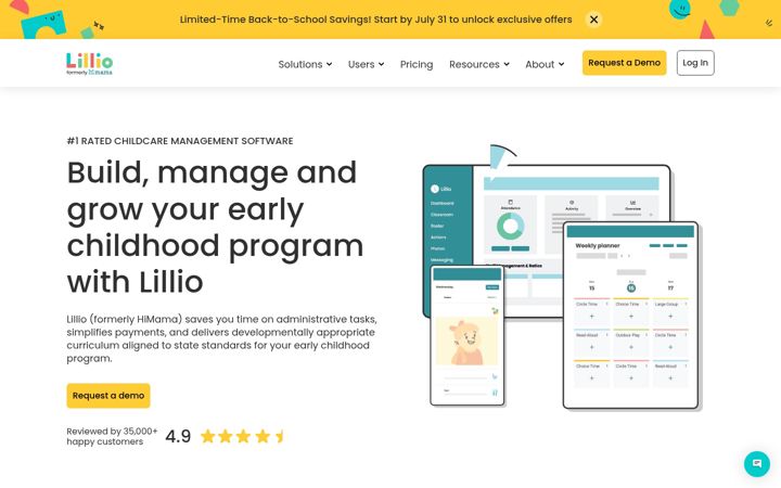 Screenshot of himama.com
